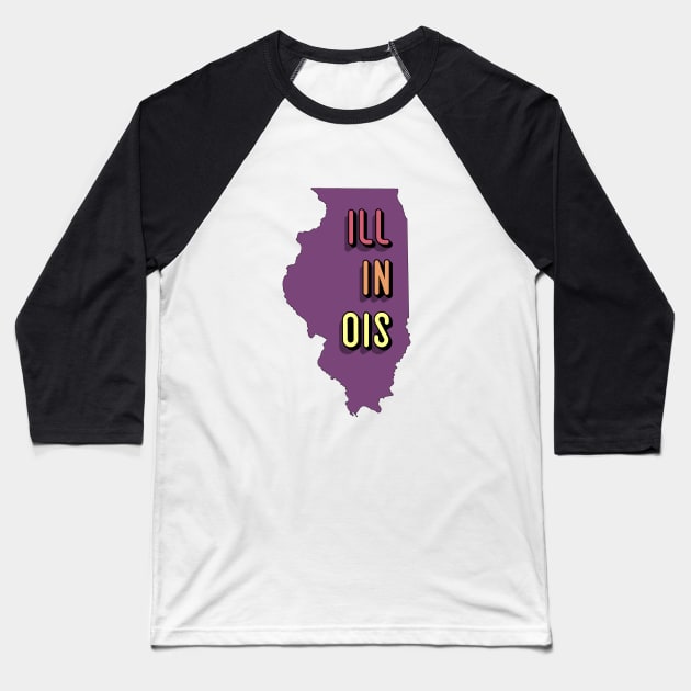 Illinois Baseball T-Shirt by cariespositodesign